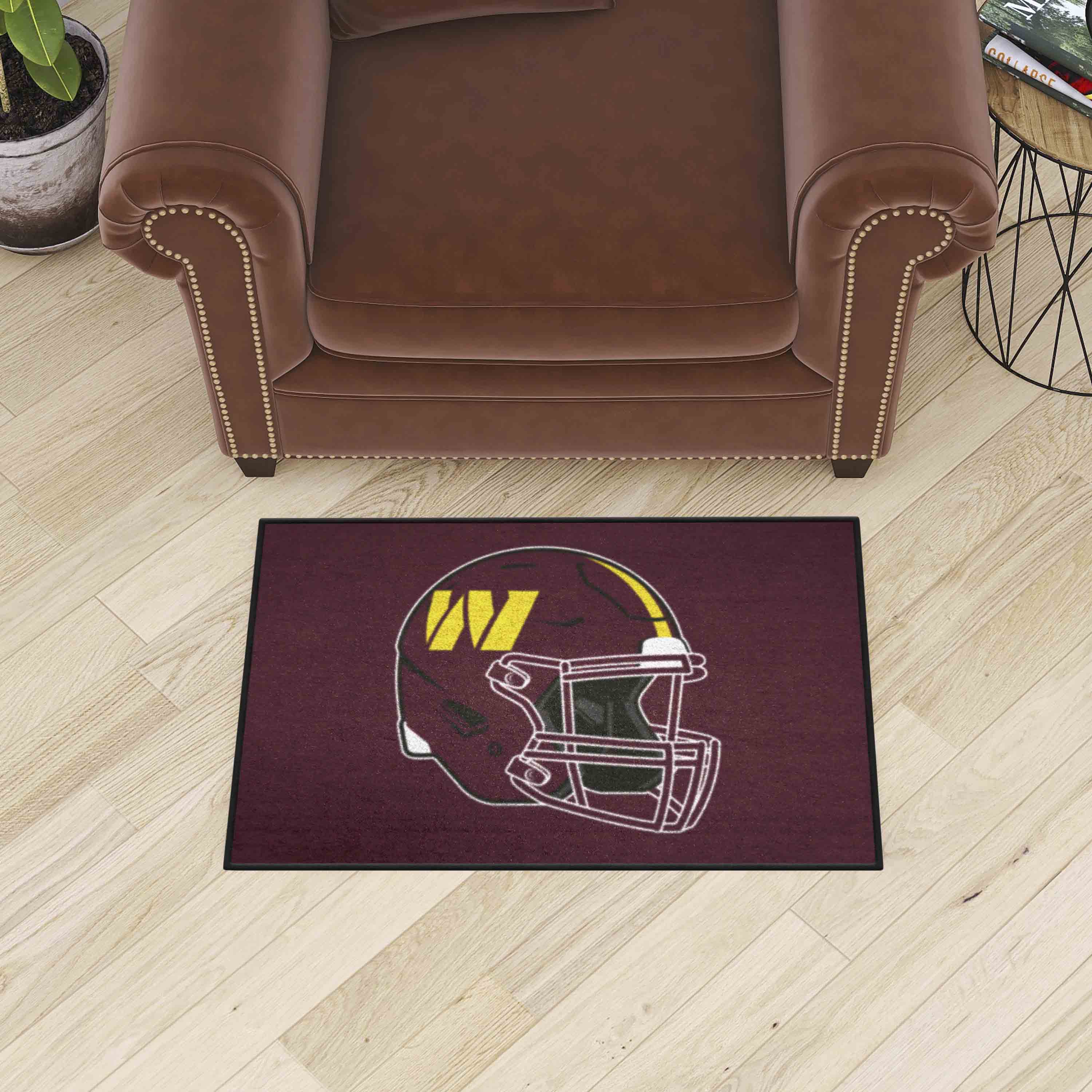 Washington Commanders Starter Mat Accent Rug - 19in. x 30in., Helmet Logo