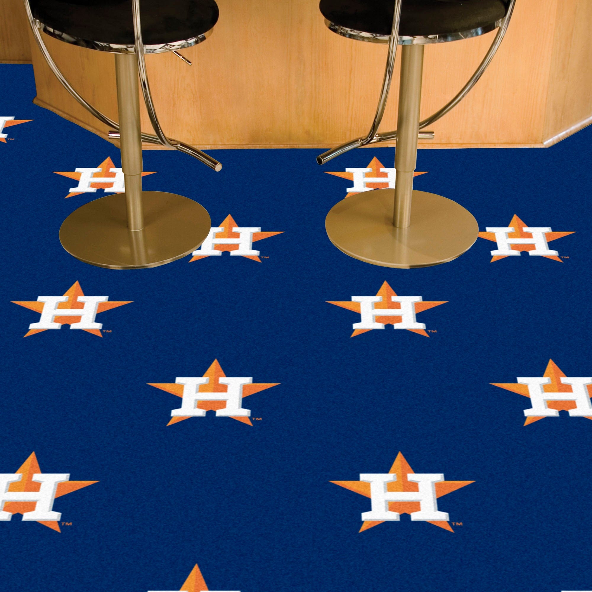 Houston Astros All Navy Team Carpet Tiles - 45 Sq Ft. - Houston Astros