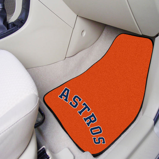 Houston Astros Front Carpet Car Mat Set - 2 Pieces - Houston Astros