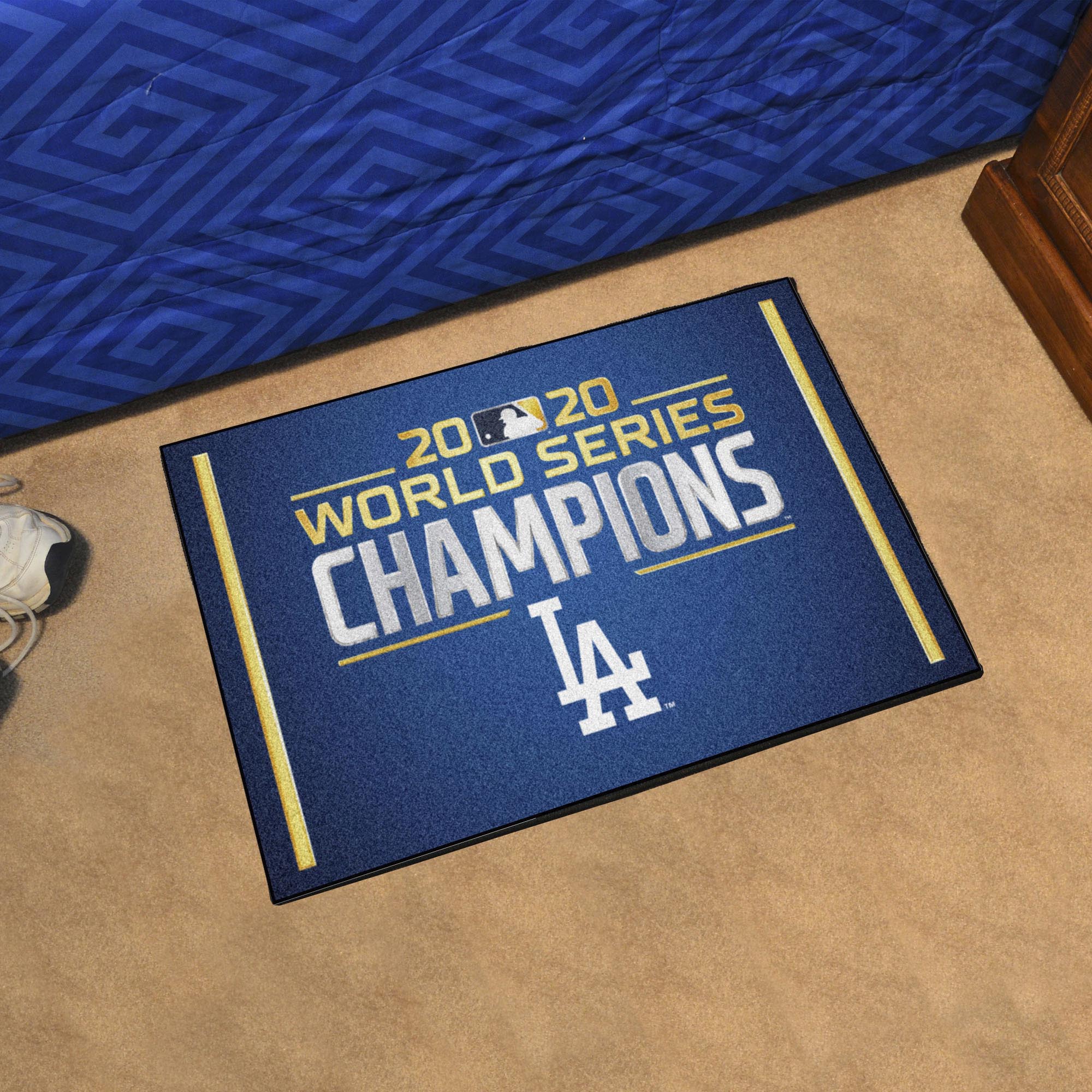Los Angeles Dodgers 2020 MLB World Series Champions Starter Mat Accent Rug - 19in. x 30in. - Los Angeles Dodgers