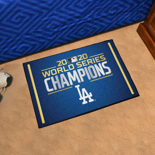 Los Angeles Dodgers 2020 MLB World Series Champions Starter Mat Accent Rug - 19in. x 30in. - Los Angeles Dodgers