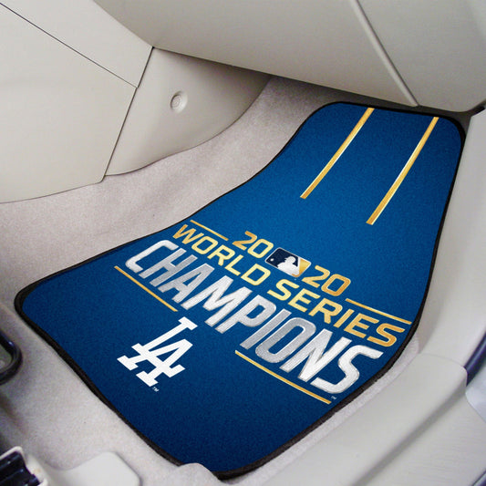 Los Angeles Dodgers 2020 MLB World Series Champions Front Carpet Car Mat Set - 2 Pieces - Los Angeles Dodgers