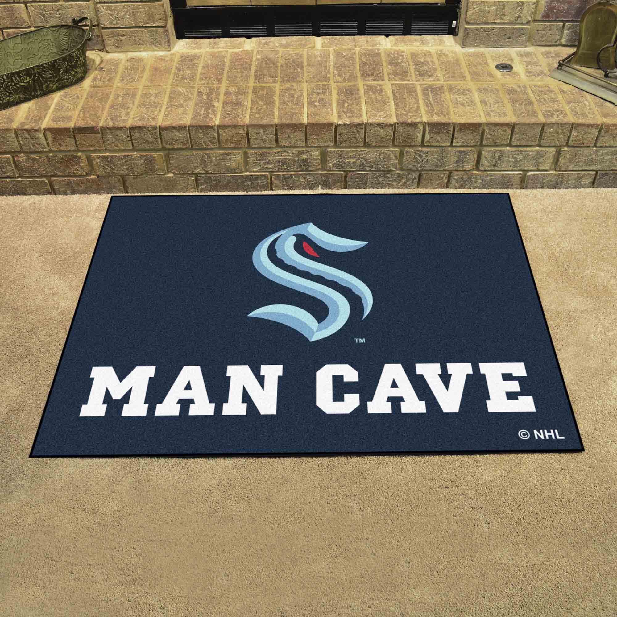 Seattle Kraken Man Cave All-Star Rug - 34 in. x 42.5 in. - Seattle Kraken