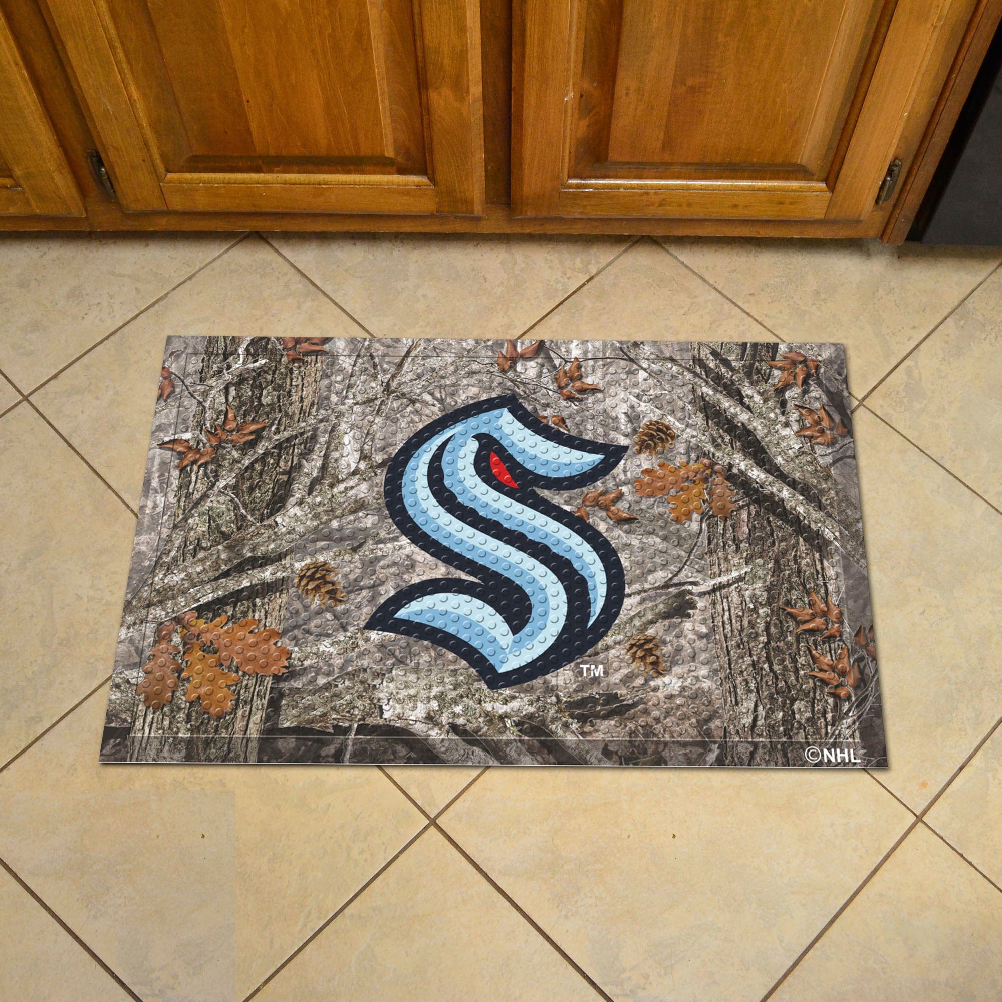 Seattle Kraken Rubber Scraper Door Mat Camo - Seattle Kraken