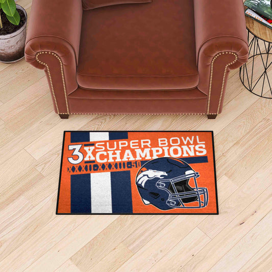 Denver Broncos All-Star Rug - 34 in. x 42.5 in. Plush Area Rug - Denver Broncos