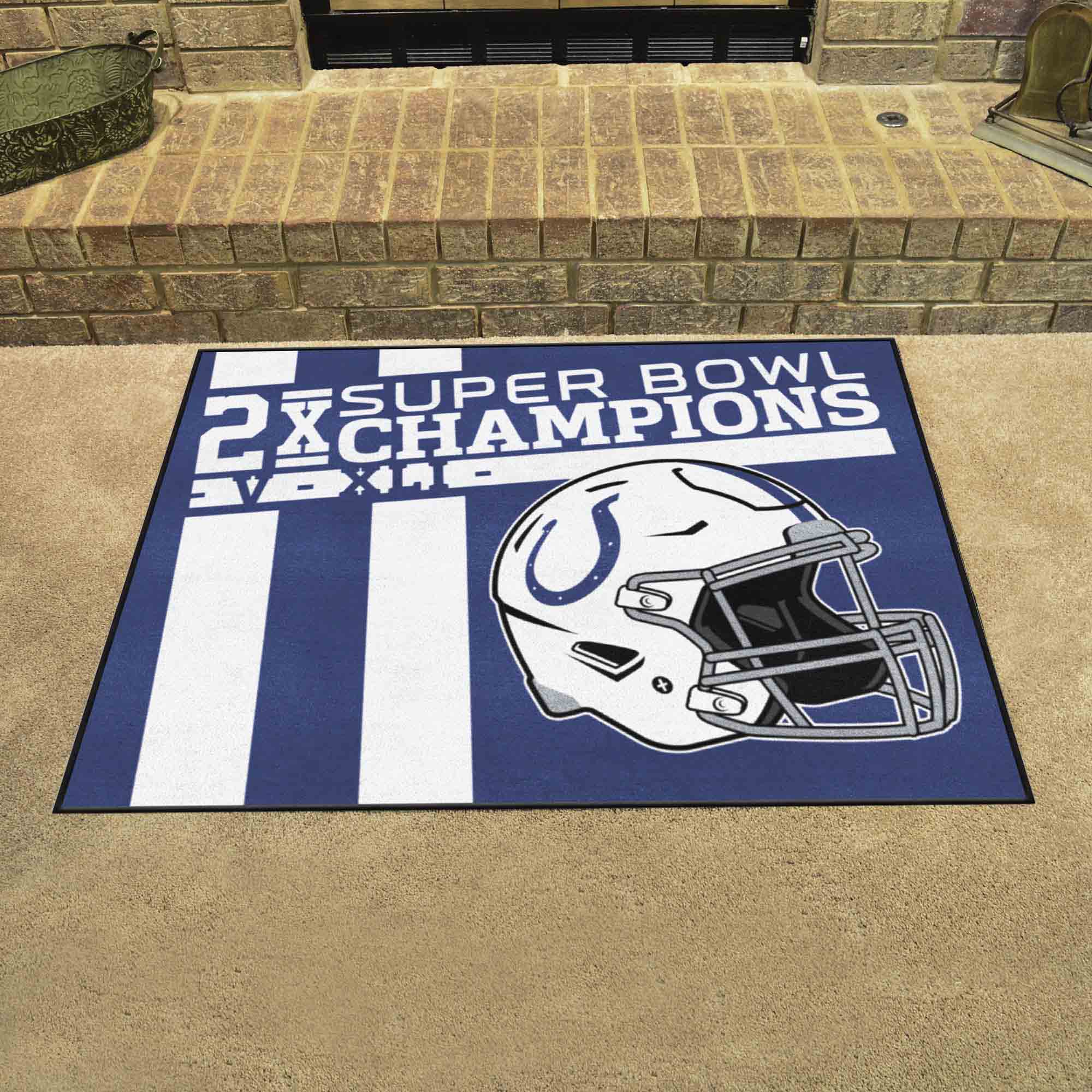 Indianapolis Colts All-Star Rug - 34 in. x 42.5 in. Plush Area Rug - Indianapolis Colts