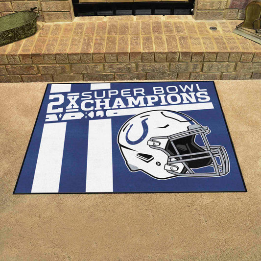 Indianapolis Colts All-Star Rug - 34 in. x 42.5 in. Plush Area Rug - Indianapolis Colts