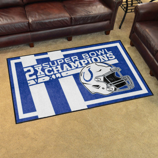 Indianapolis Colts Dynasty 4ft. x 6ft. Plush Area Rug - Indianapolis Colts