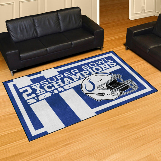 Indianapolis Colts Dynasty 5ft. x 8ft. Plush Area Rug - Indianapolis Colts