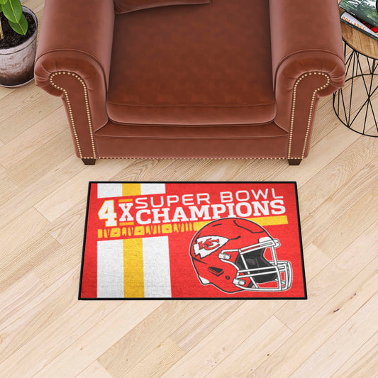 Kansas City Chiefs Dynasty Starter Mat Accent Rug - 19in. x 30in. - Kansas City Chiefs