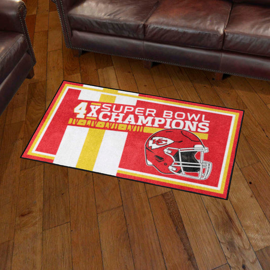 Kansas City Chiefs Dynasty 3ft. x 5ft. Plush Area Rug - Kansas City Chiefs