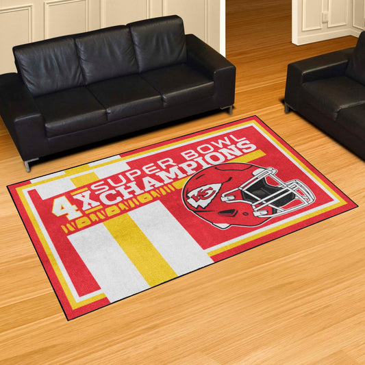 Kansas City Chiefs Dynasty 5ft. x 8ft. Plush Area Rug - Kansas City Chiefs