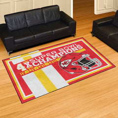 Kansas City Chiefs Dynasty 5ft. x 8ft. Plush Area Rug - Kansas City Chiefs