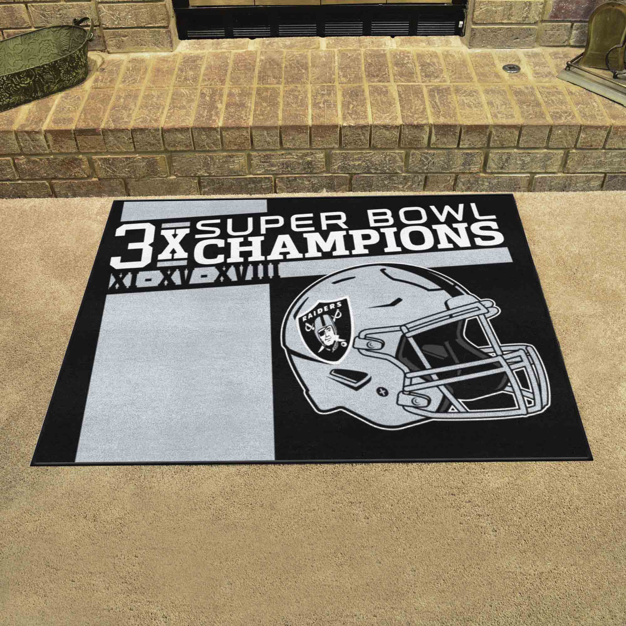 Las Vegas Raiders All-Star Rug - 34 in. x 42.5 in. Plush Area Rug - Las Vegas Raiders
