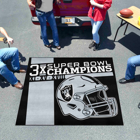 Las Vegas Raiders Dynasty Tailgater Rug - 5ft. x 6ft. - Las Vegas Raiders