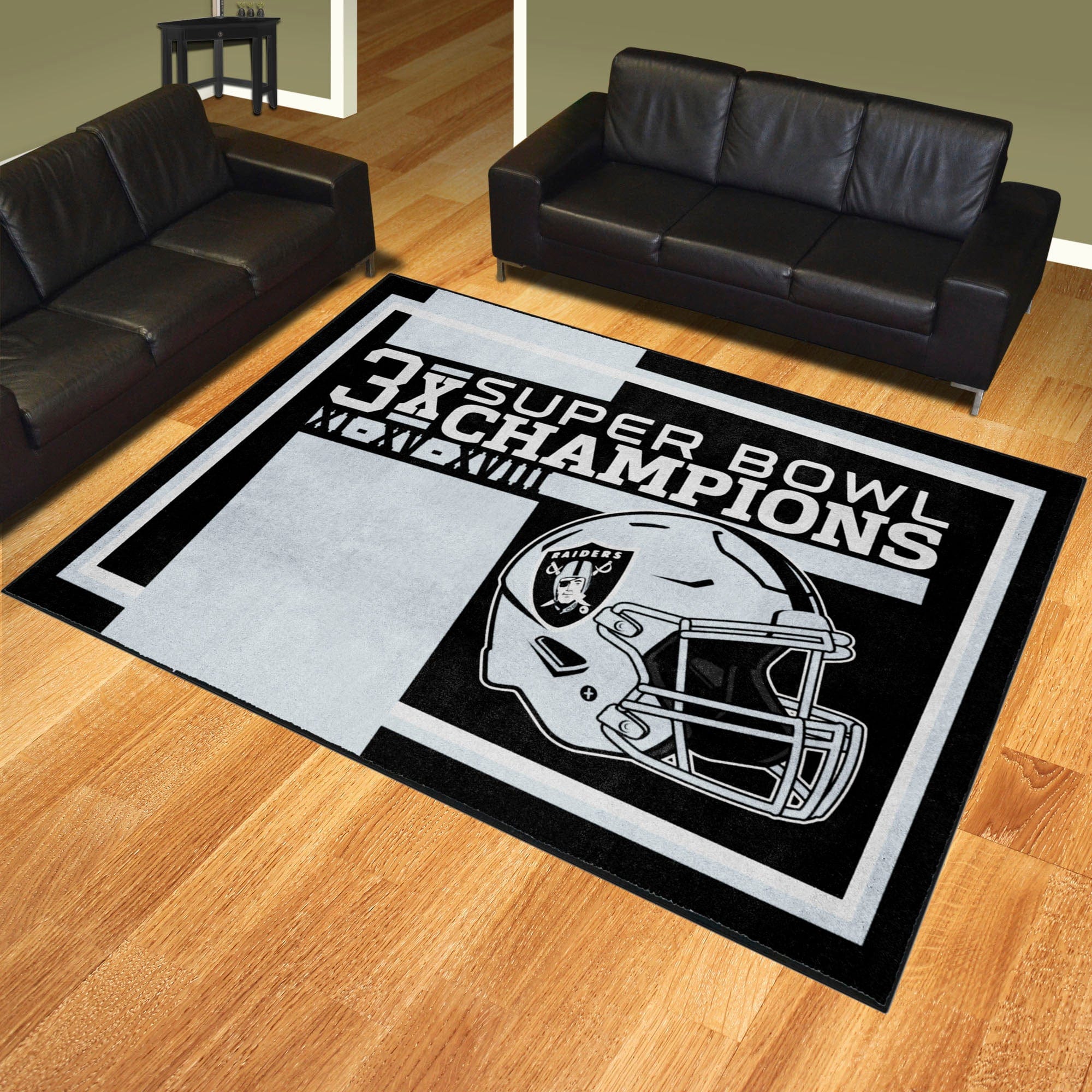 Las Vegas Raiders Dynasty 8ft. x 10ft. Plush Area Rug - Las Vegas Raiders