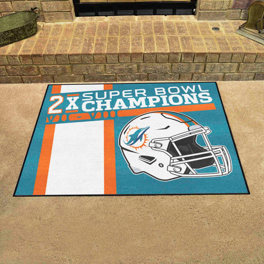 Miami Dolphins All-Star Rug - 34 in. x 42.5 in. Plush Area Rug - Miami Dolphins
