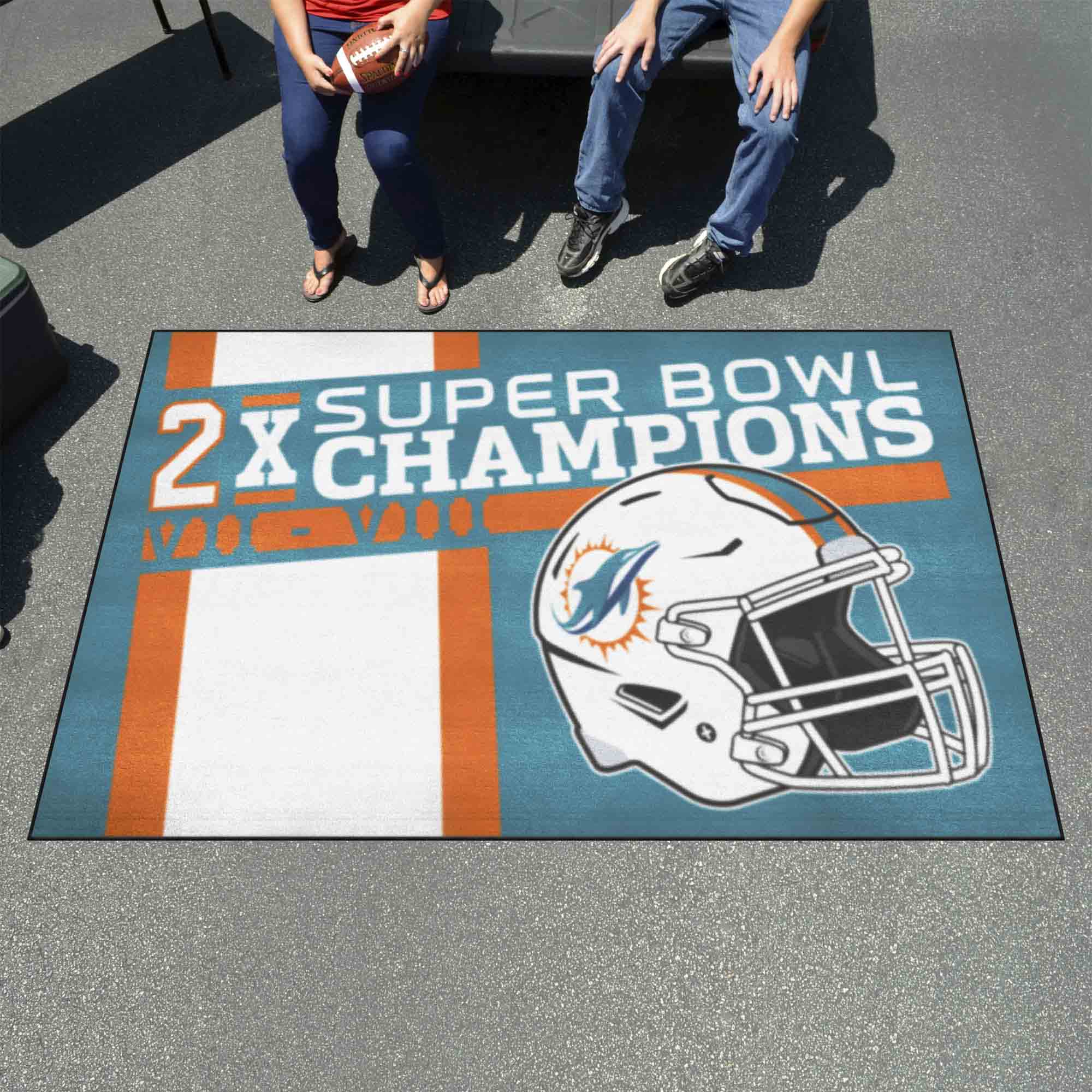 Miami Dolphins Ulti-Mat Rug - 5ft. x 8ft. - Miami Dolphins