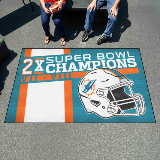 Miami Dolphins Ulti-Mat Rug - 5ft. x 8ft. - Miami Dolphins