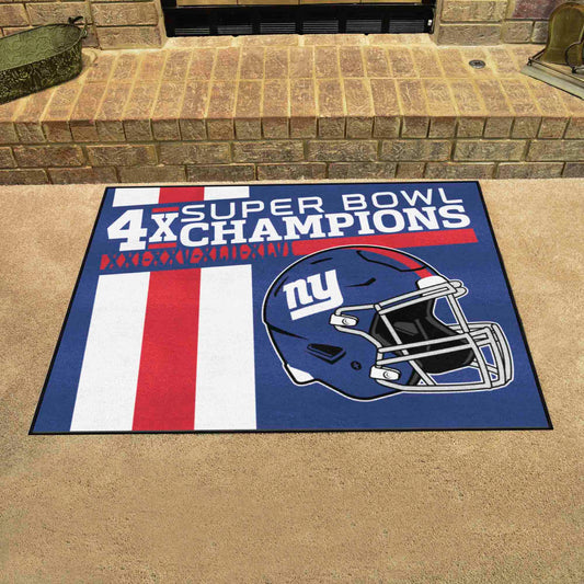New York Giants All-Star Rug - 34 in. x 42.5 in. Plush Area Rug - New York Giants