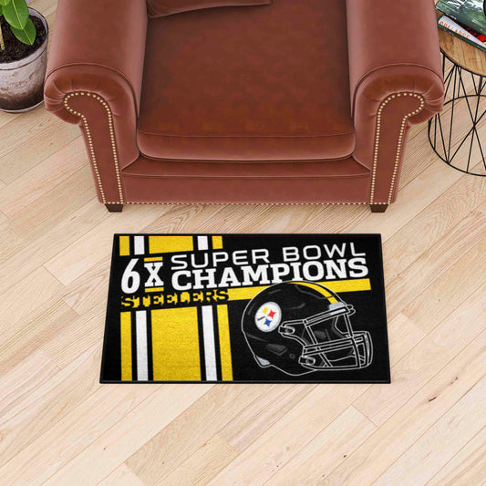 Pittsburgh Steelers Dynasty Starter Mat Accent Rug - 19in. x 30in. - Pittsburgh Steelers