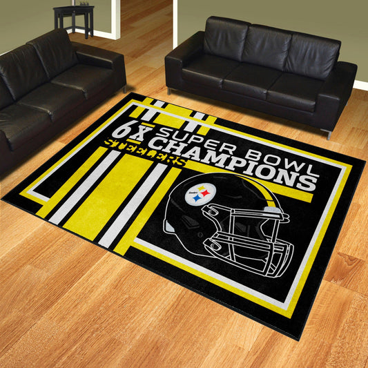 Pittsburgh Steelers Dynasty 8ft. x 10ft. Plush Area Rug - Pittsburgh Steelers
