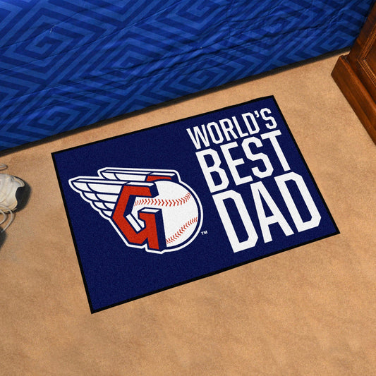 Cleveland Guardians Starter Mat Accent Rug - 19in. x 30in. World's Best Dad Starter Mat - Cleveland Guardians