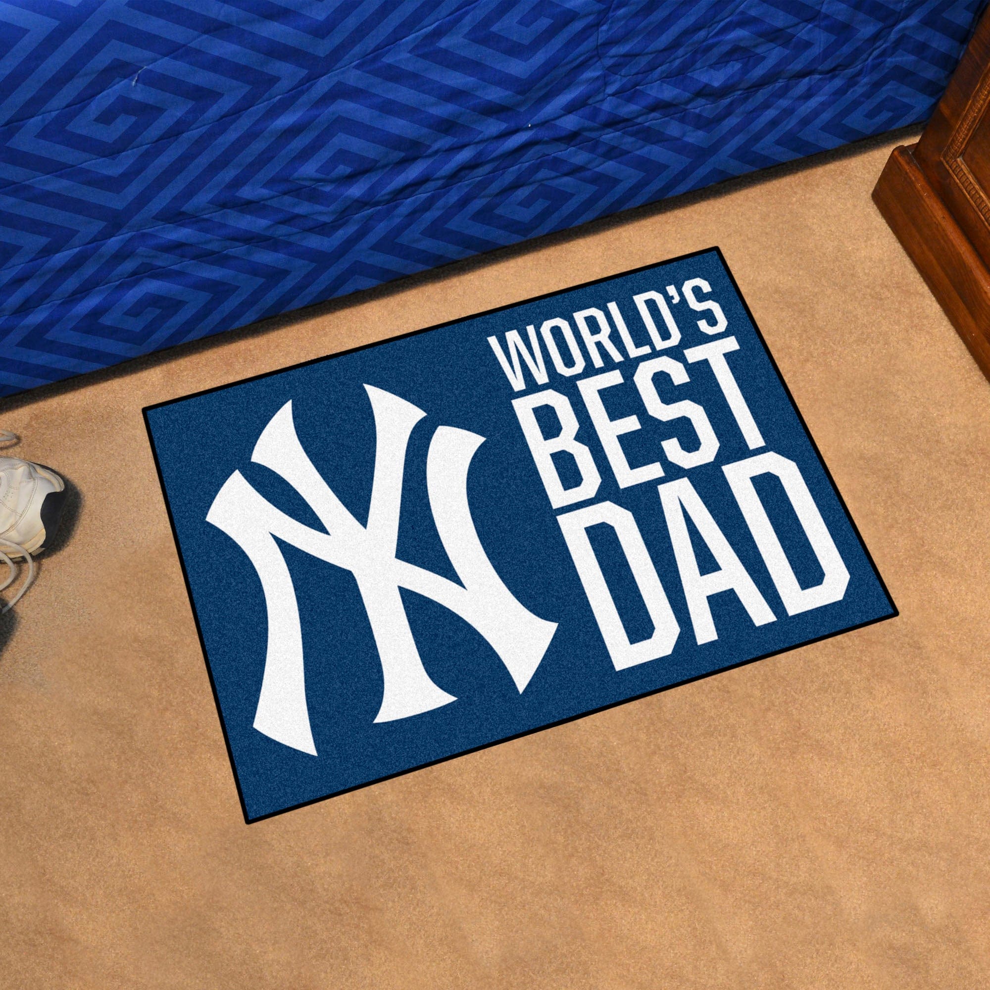 New York Yankees Starter Mat Accent Rug - 19in. x 30in. World's Best Dad Starter Mat - New York Yankees