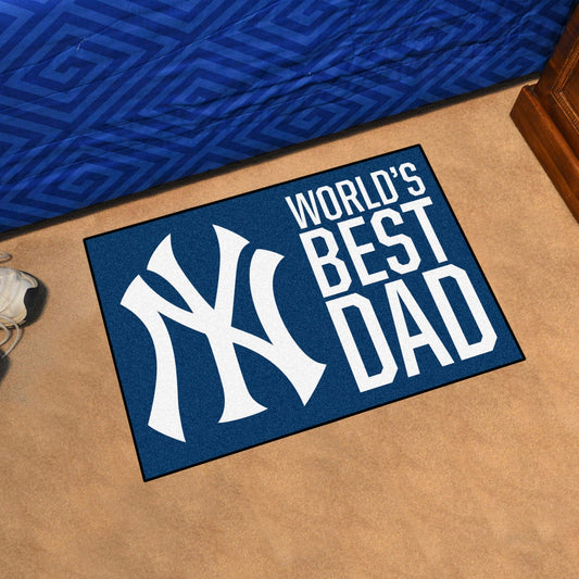 New York Yankees Starter Mat Accent Rug - 19in. x 30in. World's Best Dad Starter Mat - New York Yankees