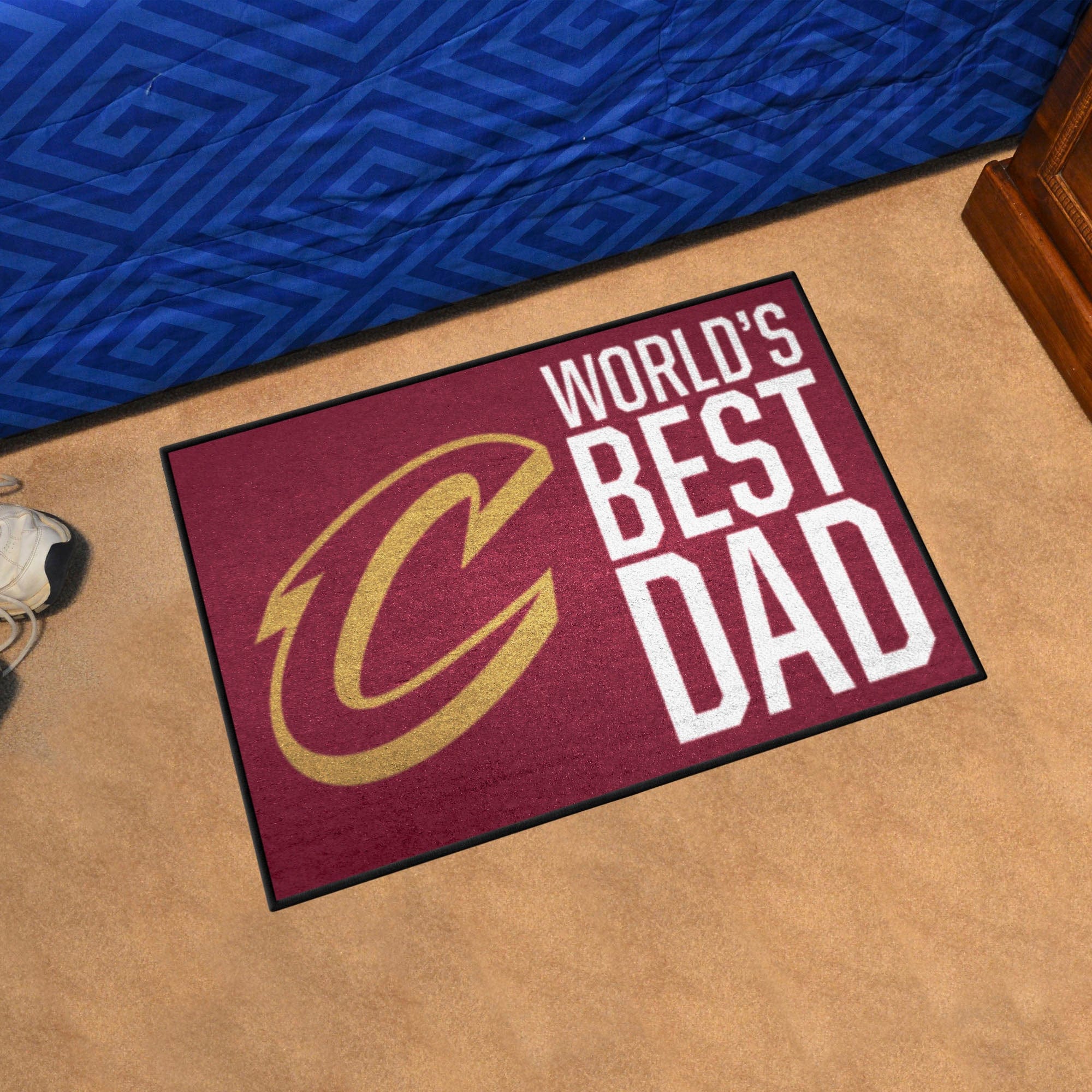 Cleveland Cavaliers Starter Mat Accent Rug - 19in. x 30in. World's Best Dad Starter Mat - Cleveland Cavaliers