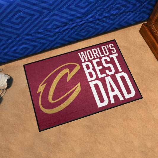 Cleveland Cavaliers Starter Mat Accent Rug - 19in. x 30in. World's Best Dad Starter Mat - Cleveland Cavaliers