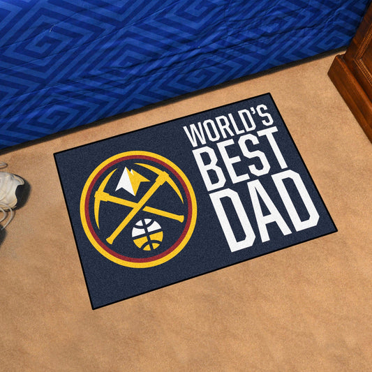 Denver Nuggets Starter Mat Accent Rug - 19in. x 30in. World's Best Dad Starter Mat - Denver Nuggets