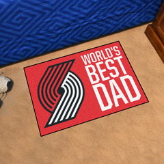 Portland Trail Blazers Starter Mat Accent Rug - 19in. x 30in. World's Best Dad Starter Mat - Portland Trail Blazers