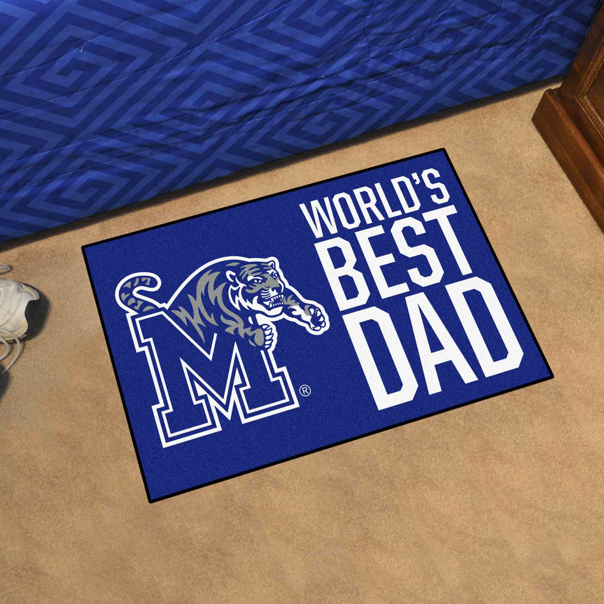 Memphis Tigers Starter Mat Accent Rug - 19in. x 30in. World's Best Dad Starter Mat - Memphis