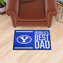 BYU Cougars Starter Mat Accent Rug - 19in. x 30in. World's Best Dad Starter Mat - BYU