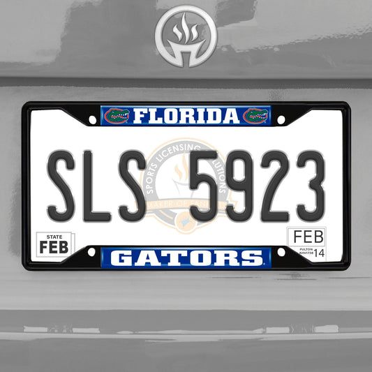Florida Gators Metal License Plate Frame Black Finish - Florida