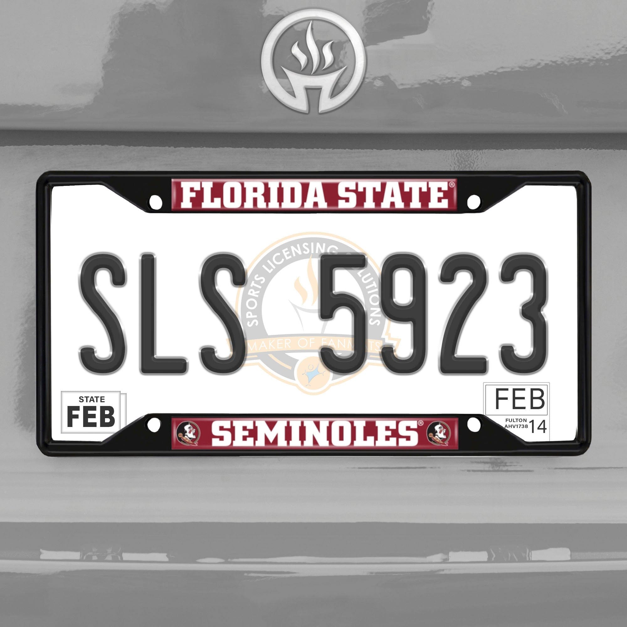 Florida State Seminoles Metal License Plate Frame Black Finish - Florida State
