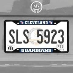 Cleveland Guardians Metal License Plate Frame Black Finish - Cleveland Guardians