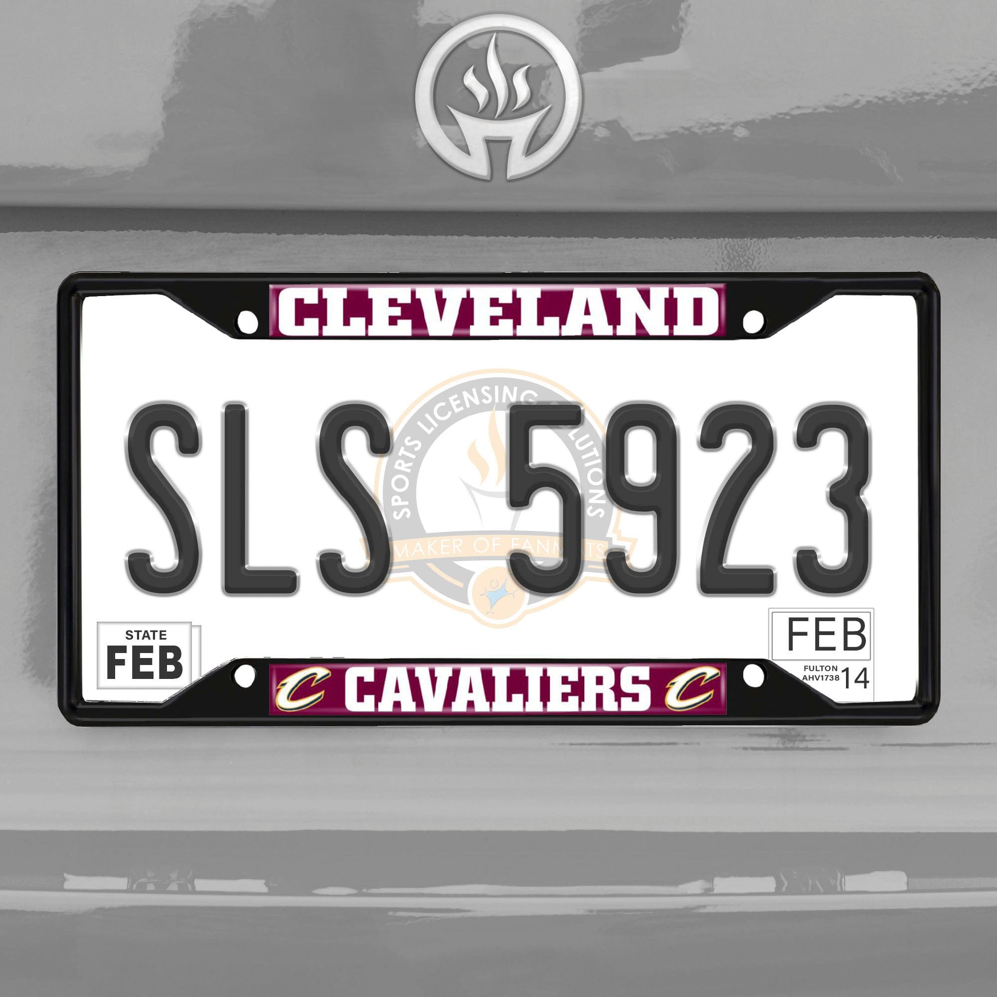 Cleveland Cavaliers Metal License Plate Frame Black Finish - Cleveland Cavaliers