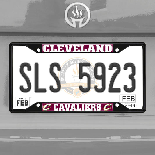 Cleveland Cavaliers Metal License Plate Frame Black Finish - Cleveland Cavaliers