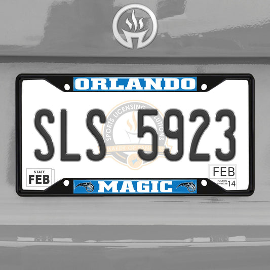 Orlando Magic Metal License Plate Frame Black Finish - Orlando Magic
