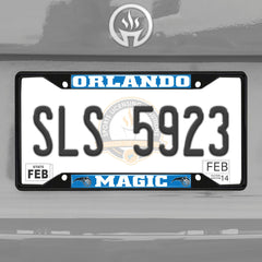 Orlando Magic Metal License Plate Frame Black Finish - Orlando Magic