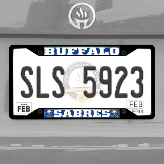 Buffalo Sabres Metal License Plate Frame Black Finish - Buffalo Sabres