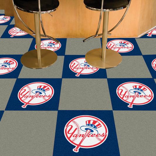 New York Yankees Team Carpet Tiles - 45 Sq Ft. - New York Yankees