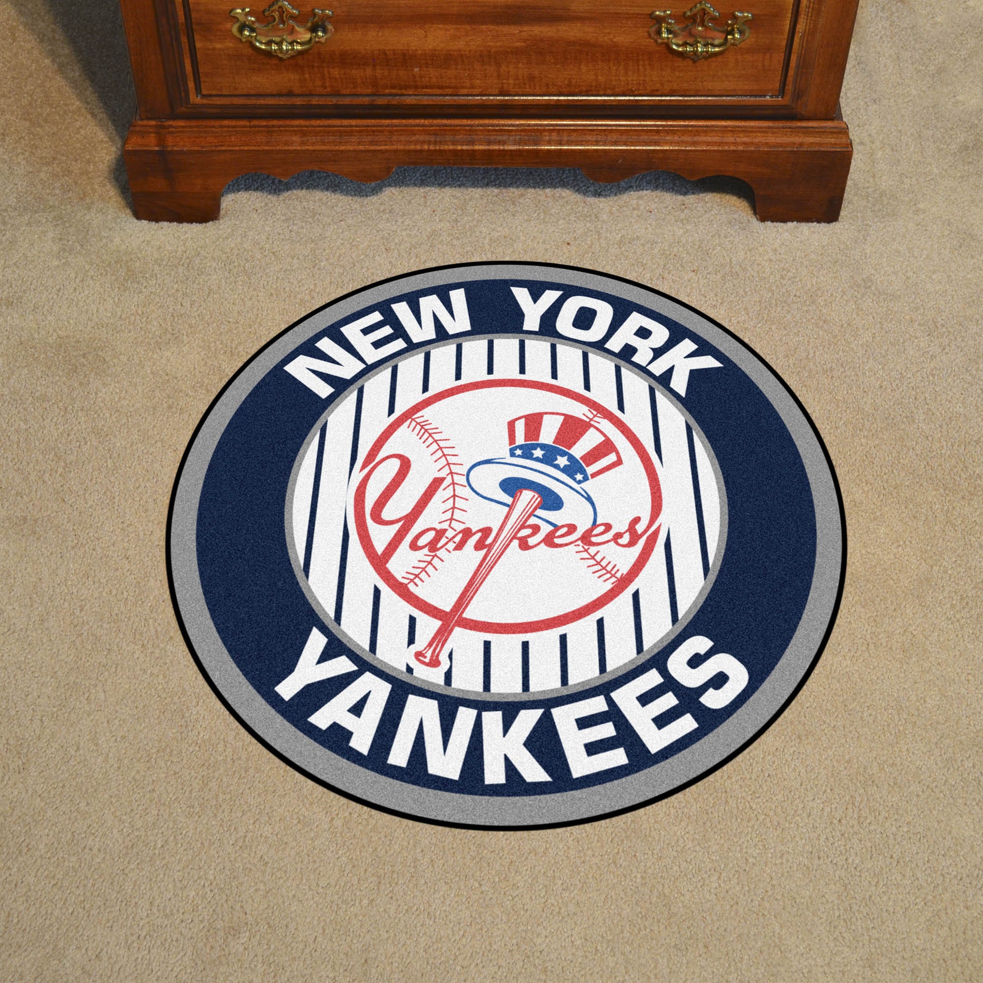 New York Yankees Roundel Rug - 27in. Diameter - New York Yankees