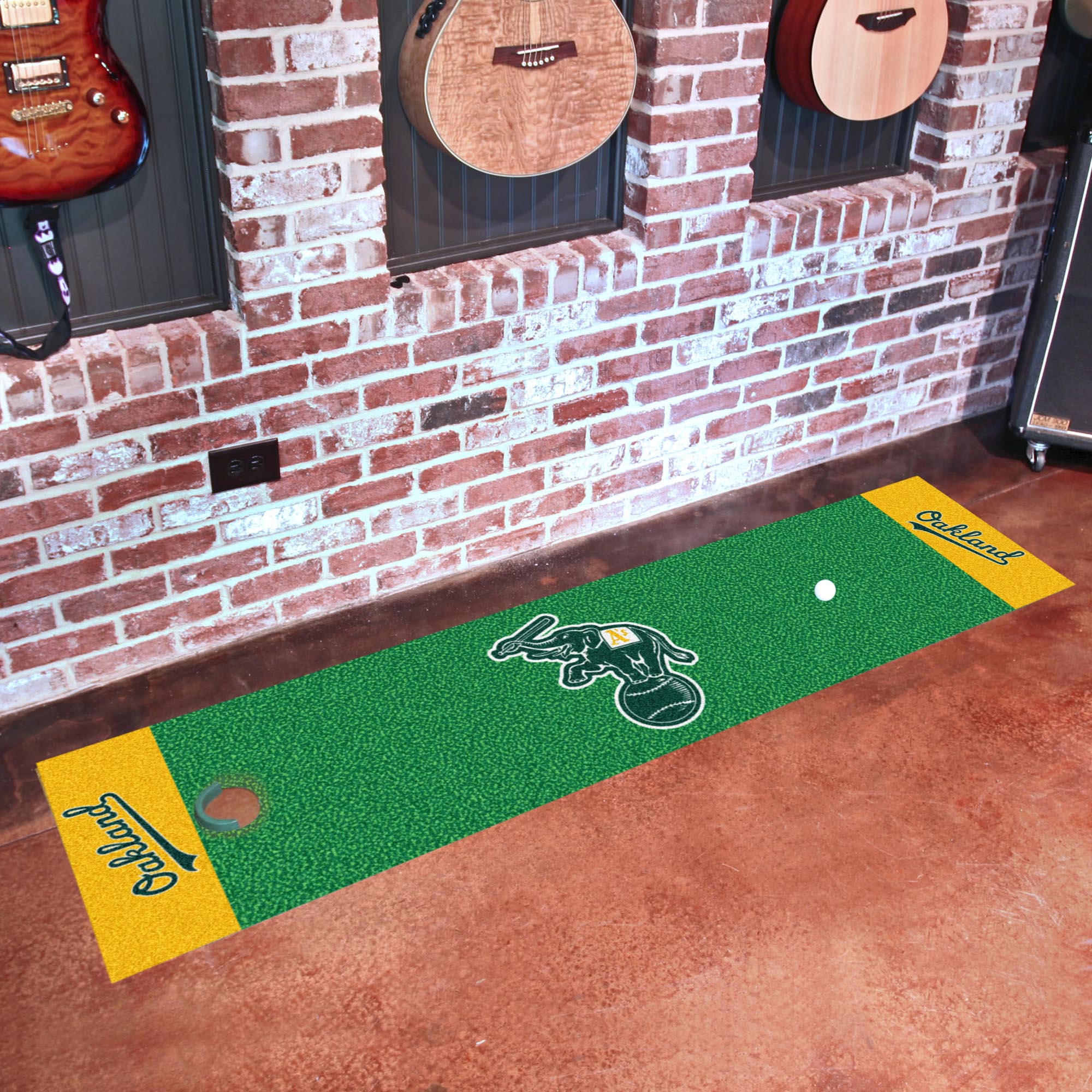 Oakland Athletics Putting Green Mat - 1.5ft. x 6ft. - Oakland Athletics
