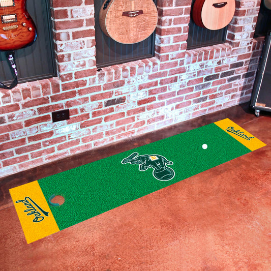 Oakland Athletics Putting Green Mat - 1.5ft. x 6ft. - Oakland Athletics