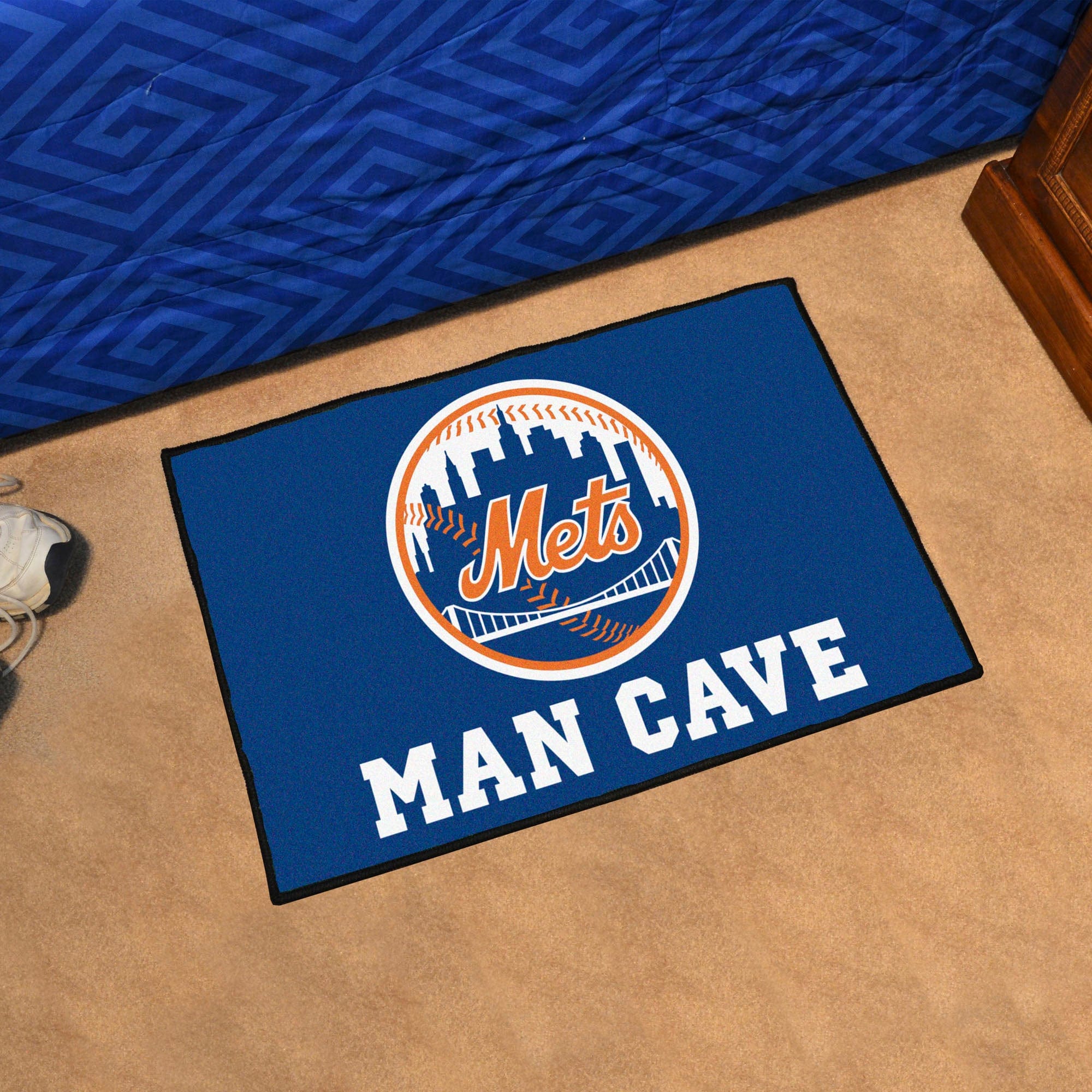 New York Mets Man Cave Starter Mat Accent Rug - 19in. x 30in. - New York Mets