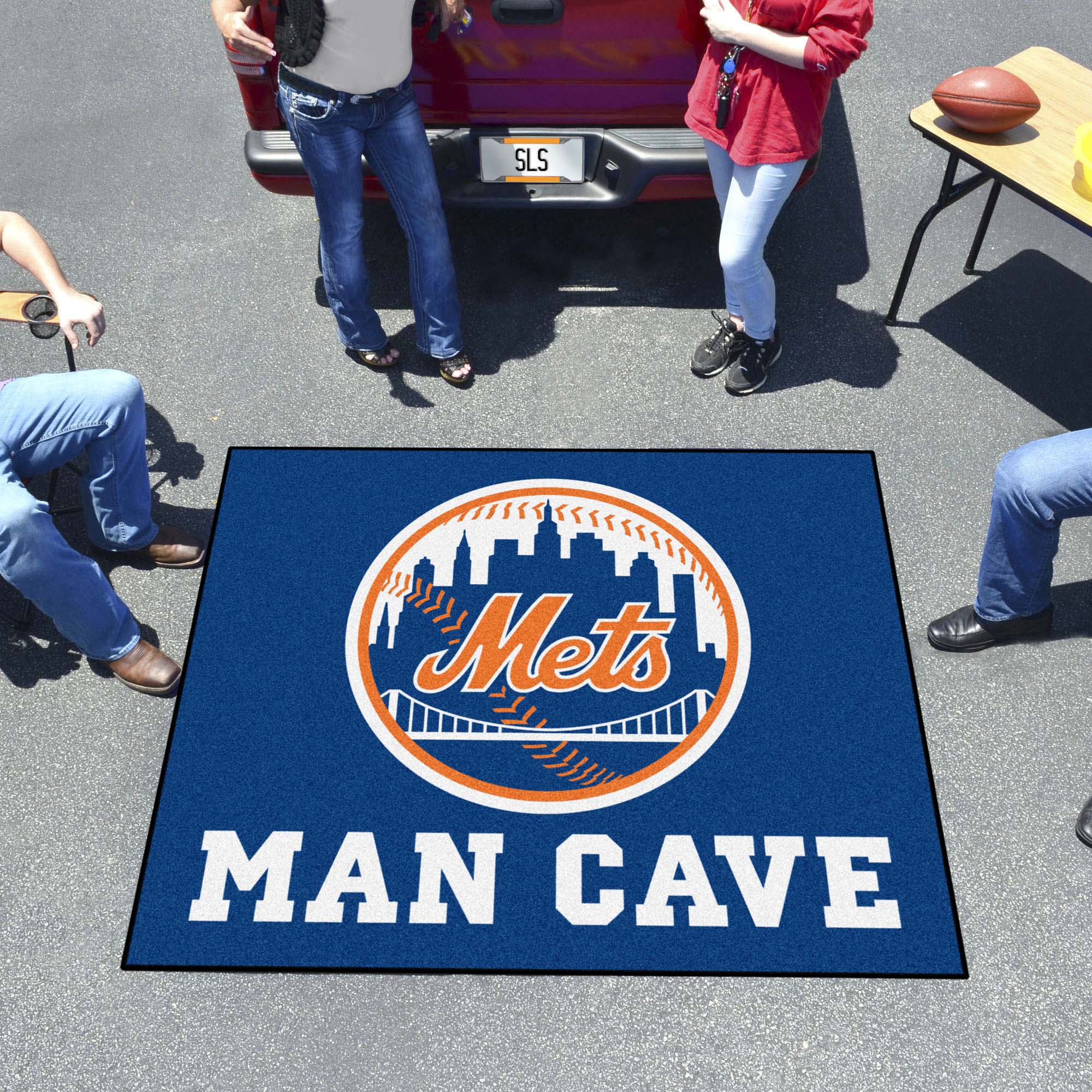 New York Mets Man Cave Tailgater Rug - 5ft. x 6ft. - New York Mets