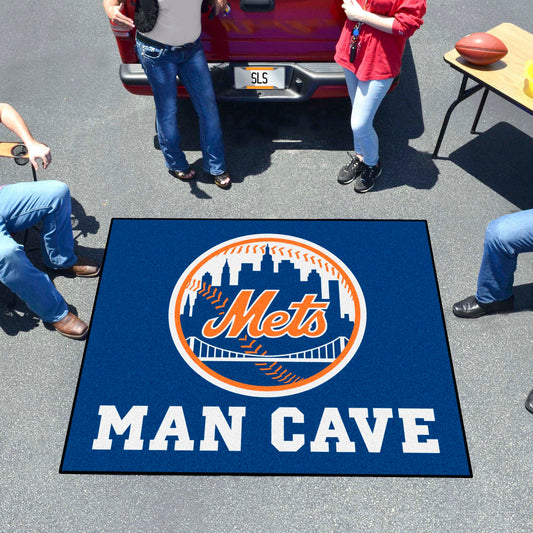 New York Mets Man Cave Tailgater Rug - 5ft. x 6ft. - New York Mets